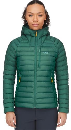 Rab Women's Microlight Alpine Down Jacket for Hiking, Climbing, & Skiing - Green Slate - Large