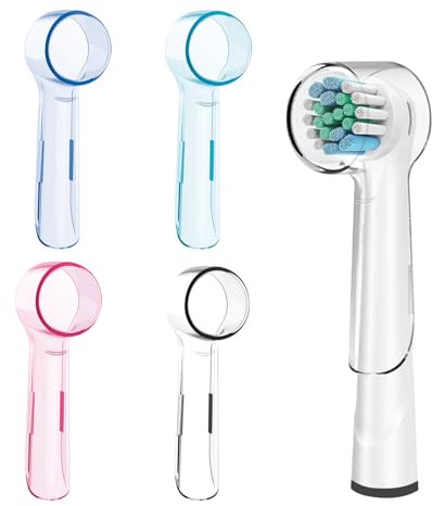 LOBVABA 4 PCS Fundas para Cabezales, Cepillo de Dientes Cubierta Eléctrico, Protectora para Cepillo Eléctrico de Dientes, Cubrir el Cabezal de Cepillo para Cabezales para Viaje y Hogar (Multicolor)
