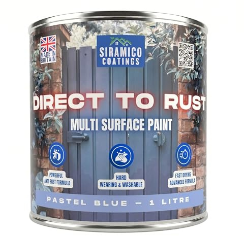 SIRAMICO COATINGS - DIRECT TO RUST - SATIN (PASTEL BLUE (RAL 5024))
