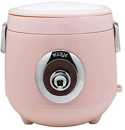 Olla arrocera pequeña Olla arrocera portátil Multicocina con función de Mantener Caliente Olla Interior Premium Espátula y Taza medidora Calentador de Alimentos eléctrico, Rosa