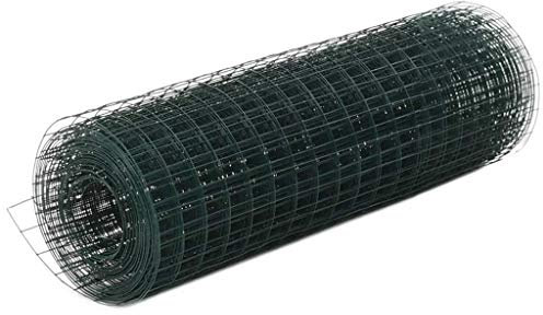 Xichuzi Alambrada de gallinero Acero Revestimiento PVC Verde 10x0,5 m, Valla Jardin, Malla Metalica, Vallas Metalicas, Vallas De Obra, Rejilla Metalica, Alambre De Espino - 143625