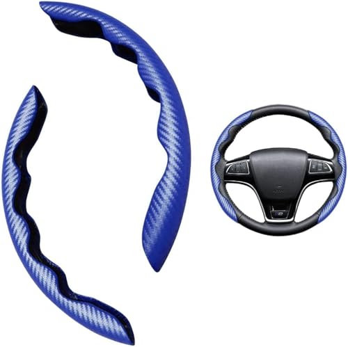 LIXINRU Auto Lenkradhüllen für Mercedes Benz E-Class W211 W212 W213 E200 E300 E450 Segmentierter Auto Lenkradbezug Atmungsaktiver Anti Rutsch Lenkradschoner Lenkradabdeckung,Blue