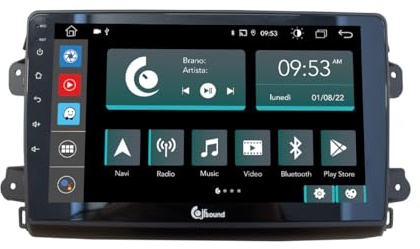 JF Sound - Autoradio Android JF-039D8-X9C - Per Fiat Ducato 8 senza radio originale - CarPlay e Android Auto Wireless - GPS - 4GB RAM - 64GB ROM - DAB+ - 9 HD - Prodotto in Italia