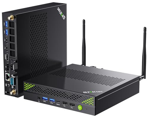 GMKtec K10 Mini PC Workstation, Intel Core i9-13900HK (14N/20H, hasta 5,4 GHz), Mini PC con 64GB DDR5 y 1TB SSD, Quad-Pantalla, 8× Puertos USB/COM/HDMI/DP para Oficina y Negocios