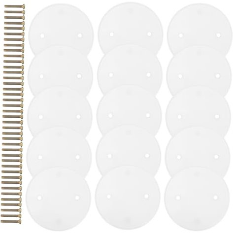 Uonlytech 20pezzi Copertura Per Soffitto in Plastica Piastra Copertura Cieca Rettunda Per Plafoniere Elettriche Con Per Installazione Facile Adatta Per Case Uffici e Spazi Commerciali