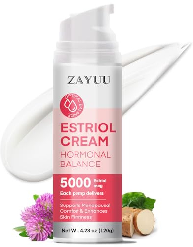 ZAYUU Estriol Face Cream for Women: Hydrating Moisturizer with Wild Yam, Red Clover & Soy Isoflavones – Botanical Skincare for Daily Comfort, Balance & Skin Wellness – 4.23 oz (3-Month Supply)