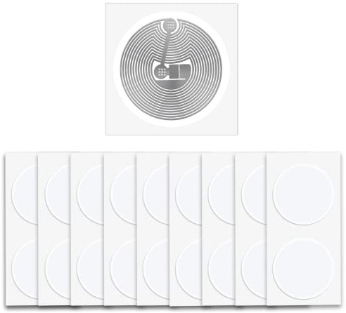 50 Stück NTAG213 Sticker-Aufkleber NFC Tags Selbstklebendes, Weiß NFC Tag Universal Label Ntag 213 RFID Tag in 25 mm Rund, 144 Byte Speicher kompatibel mit Allen NFC-fähigen Smartphones