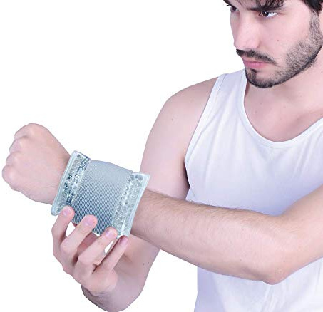 elastrap Poche Gel Glace Chaud Froid Poignet Attelle - Compresse Chauffante Glacée Entorse Foulure Tendinite - Prévention et Reprise - Réglable à scratch - Hommes Femmes et Enfants