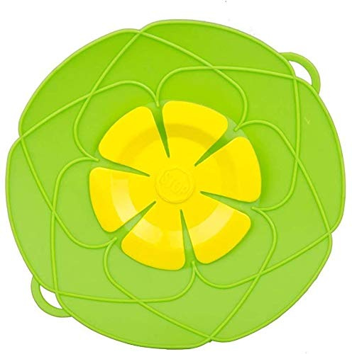 SHERICH 1Pc Spill Stopper Lid Cover And Spill Stopper, Boil Over Safeguard,Silicone Spill Stopper Pot Pan Lid Multi-Function Kitchen Tool