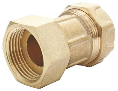 SOMATHERM FOR YOU, Raccord laiton droit pour tube PE Ø25, écrou tournant 20/27, serrage extérieur, joint torique EPDM, étanchéité optimale, usage eau potable, pression 20 bars | Installez facilement votre réseau d'irrigation grâce à ce raccord plastique droit, résistant et étanche.