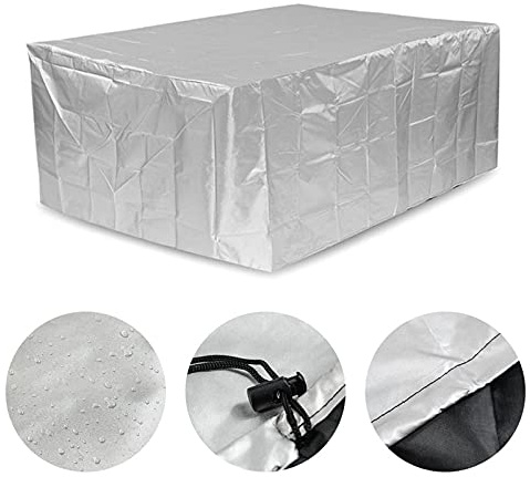 HMCUIQI Housse de Meuble 110x110x85cm, Housse de Protection Salon de Jardin, Housse Salon de Jardin Exterieur, pour Protéger Les Tables, Canapés, Fauteuils Inclinables et Chaises