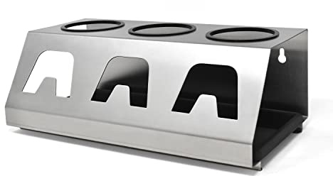 Flaschenhalter Soda Abtropgestell 3 Soda Flaschenhalter 3er Abtropfhalter Soda Flaschen Flaschenhalter Crystal Cristal 2.0 Soda Bottles Holder als Abtropfhalter Edelstahl