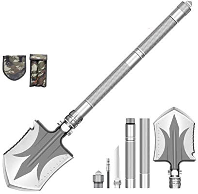 Camping-Schaufel, Überlebens-Klappspaten, taktisches Hochleistungs-Multitool, militärische kompakte Schaufel für Offroading, Entrenching, Auto-Notfall, Outdoor