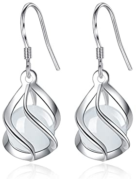 Krok silver damer örhängen, örhängen twist långa, örhängen hängande, våg blad tofsar örhängen, silver örhängen damer, örhängen örhängen örhängen mode, Rostfritt stål