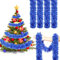 HCSSZ 32.8FT Blue Christmas Tinsel Garland Xmas Metallic Twist Tinsel Thick Hanging Decorations for Christmas Tree Wedding Party Supplies