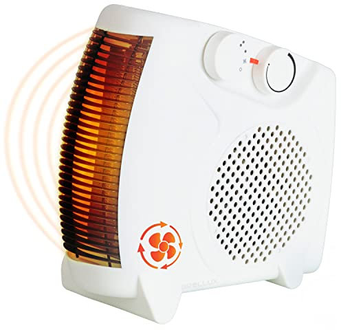 Brollux Elektroheizung 2000W FH2 weiß mobiles Heizgerät Thermoventilator Heizlüfter Elektroheizkörper mobiler Konvektor Lüfter