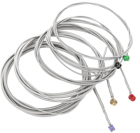 5Pcs Electric Bass Strings, Stainless Steel 5 String Bass String Colourful Ball End G D A E B 5 Notes 5 Strings Replacement for Electric Acoustic Bass Guitar