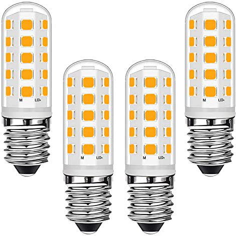 E14 LED Dunstabzugshauben Lampen 3W Entspricht 28W Halogenlampen, Kleine E14 Edison Schraube Warmweiß 2700K für Kühlschrank, Dunstabzugshaube, Heimbeleuchtung, Kein Flimmern, Nicht Dimmbar, 4 Stück