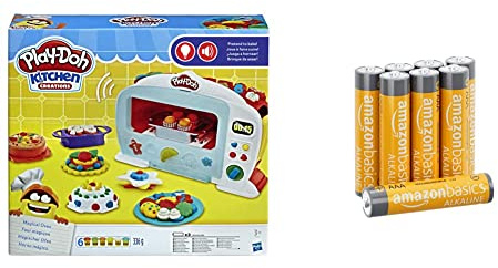 Hasbro Play-Doh - Magischer Ofen Knete, für fantasievolles und kreatives Spielen. Für Kinder ab 3 Jahren & Amazon Basics AAA-Alkalibatterien, leistungsstark, 1,5 V, 8 Stück (Aussehen kann variieren)