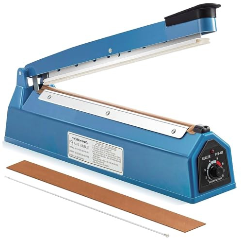 YORKING Impulse Sealer - 300mm Manual Food Sealer Machine for PP & PE Plastic Bags (18 inch)