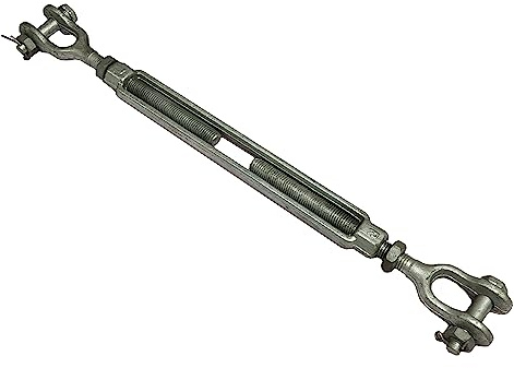 Galvanised Turnbuckle Open Body Straining Screw Jaw Jaw (US Spec Wire Tensioner) (5/8 x 6)