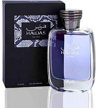 Rasasi Hawas for Men Eau de Parfum Spray, 3.33 Ounce