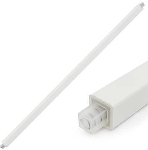 Showingo Towel Bar Replacement Rod 24 Inches Adjustable Spring End Wall Mount Replacement Towel Bar for Ceramic Holder Bathroom Kitchen Towels Bars Storage (White Towel Holder) (1PC)