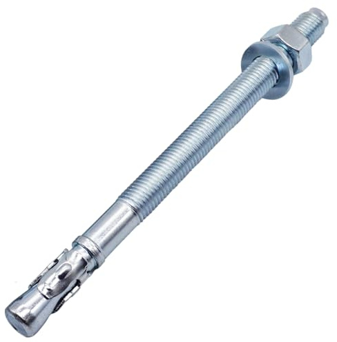 SKIR'CO Ancora a cuneo zincata M16 x 220 mm, tasselli in metallo, bullone di ancoraggio, ancoraggio per muratura, ancoraggio per calcestruzzo, 1 pezzo