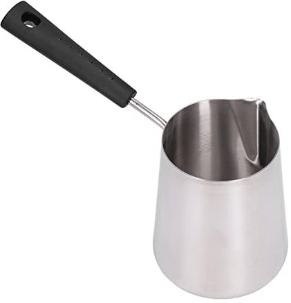 Caffettiere Turche in Acciaio Inossidabile da 600 Ml, Brocca per Montalatte, Bricco per Schiumare il caffè, Scalda Burro per caffè Al Latte, Cappuccino, Latte Art, Tazza da Barista