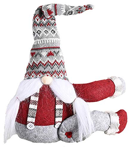 Decoraciones de Navidad a rayas con sombrero lateral para abrazar cortinas con hebilla para colgar en la puerta, cortinas colgantes para la barba