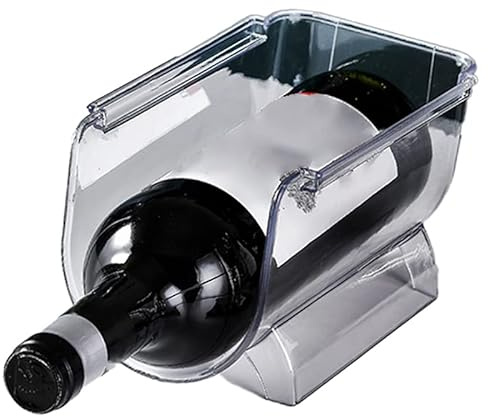 Portabottiglie D'acqua e Portabottiglie per Vino, Portabottiglie Impilabile in Plastica per Frigorifero, Portabottiglie D'acqua per Organizzazione e Stoccaggio Dell'armadietto del(singolo componente)