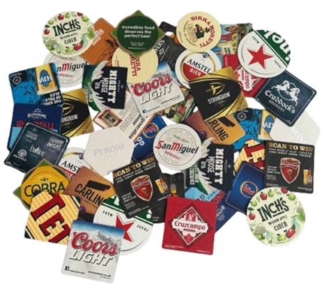 Midlands Bar Suppliers - Tapetes de cerveza para pub paraphenalia Modern 2000, multicolor, paquete aleatorio de 25 unidades