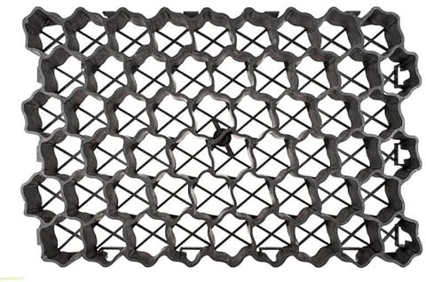 PROFIPLASTIC, Rasengitter, Größe: 60 x 39,5 cm Rasen Platten - Schwarz 40m2 - Gehwegplatten, PaddockPlatten, Kiesmatten, Kiesgitter, Kunststoff, ProfiSystem S4 max