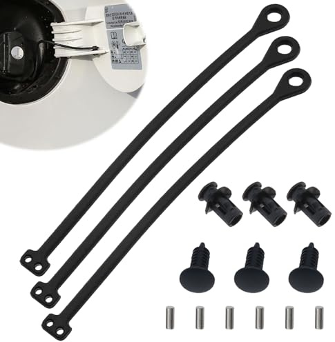 3 Sätze Tankdeckel Halteband, Leitung, Linie, Gummiband, Auto-Tankdeckel aus Gummi, Kraftstofftankdeckel Kompatibel mit VW Bora Audi Passat