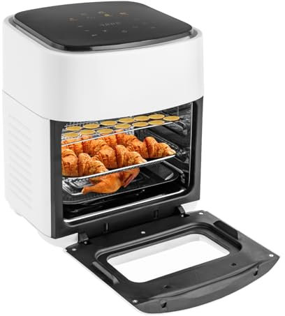 Friggitrice ad aria calda da 15 l, con finestra di visualizzazione, friggitrice ad aria calda con touch screen, risparmio energetico, senza olio e cottura a basso contenuto di grassi, per carne,