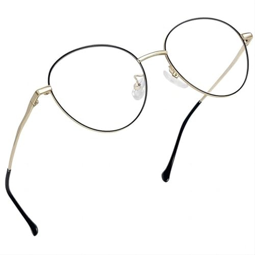 Joopin Runde Selbsttönende Blaulichtfilter Brille Retro Computerbrille | Computerbrille, Leichter Metallrahmen, Federbelastete Scharniere, UV-Schutz, Stilvoll, Modern, Arbeit, Freizeit, Runde Rahmen