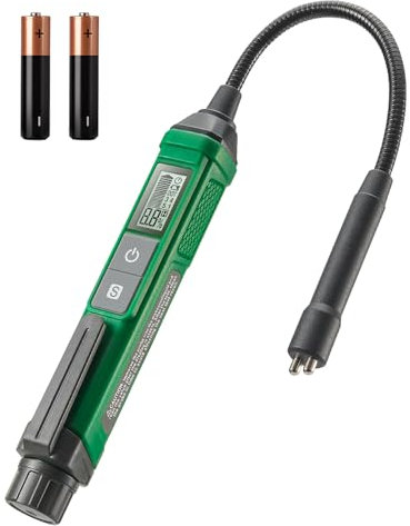 TESMEN TBF-200 Bremsflüssigkeitstester mit 8,5-Zoll Schwanenhals-Sonde, präzisem Tester mit Datenhaltefunktion und 3-farbigem Alarm für DOT3, DOT4, DOT5.1 – Grün