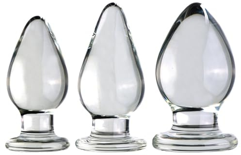 DYUOMB Enorme vibratore anale in vetro, liscio, in cristallo, plug anale, super grande, perline anali, butt plug, dilatatore dell'ano, vibratore anale, perline anali, giocattolo del sesso anale for do