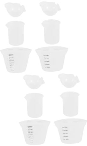 SHINEOFI 2 Set Di Misurini in Resina Epossidica Misurini in Silicone Inseribili Beccuccio Angolato Per Progetti Artigianali 6 Pezzi*2