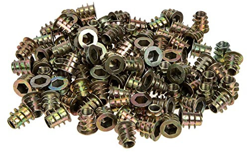 BUGUUYO 100piezas Cojines Atornillables Insertos Roscados Para Madera Conector De Fijación Tuercas Hexagonales