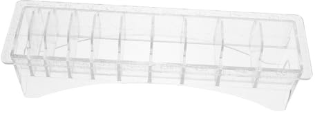 PACKOVE 10grids Professional Hair Clipper Guide Comb Storage Box Clipper Guards Barber Tray Guide Comb Organizer Hair Salon Supplies