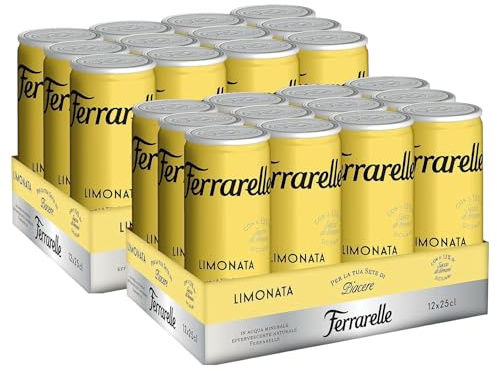 24X Ferrarelle LIMONATA Bibita Analcolica Gassata in Lattina 250ml