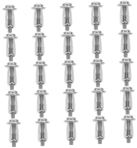 FUTUREORYY 25 Piezas Tuercas de Expansión Metálicas Huecas con Tornillos para Anclaje de Puertas Resistentes Cargas Pesadas Compatibles Inoxidable para Fijación Paredes Finas y Puertas