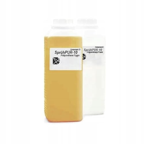 DCRA Mousse PU Isolante SprühPUR-10 – Bi-composant 2,1kg – Mousse projetable pour Isolation Thermique & Acoustique Murs, plafonds, toits