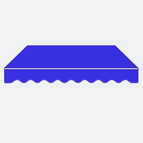 Tessuto di ricambio per tenda da sole impermeabile in poliestere con mantovana, materiale per veranda, terrazza, balcone, rivestito in PU (blu reale, 2 x 1,5 m)
