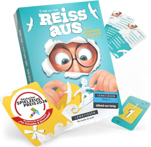 DENKRIESEN – Reiss aus | Offiziell vom Verlag | Familienspiel ab 7 Jahren | Gesellschaftsspiel für 2–6 Spieler | Wer reißt am besten? | Mitreißende Partyspiel | Kreatives Spiel mit Papier