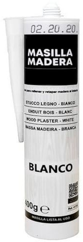 CABLEPELADO - Masilla Rellenadora para Madera Blanca 400g | Fórmula Base Agua Lijable y Pintable | Aplicación con Pistola | Reparación de Muebles y Puertas