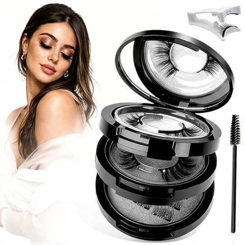 Magnetische Wimpern Set - 2 Paar Magnet Wimpern + 4 Paar HalbWimpern