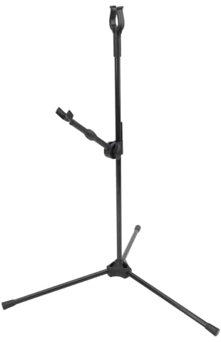 Chrees Zusammenklappbarer Bogenschießen-Bogenständer, Glasfaser-Multidirektionaler, Verstellbarer Bogenhalter mit Faltbarem Design für Recurve Traditional (Schwarz)