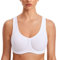 SYROKAN Reggiseno Sportivo Donna Sostegno Forte con Ferretto Taglie Forti con Spalline Regolabili Bianco 4F